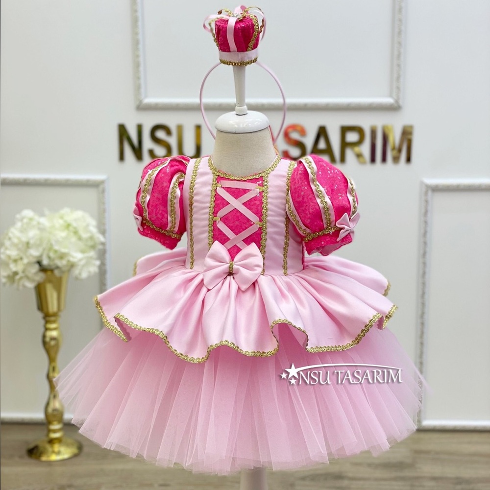 12-18 Month Princess Aurora Sleeping Beauty Costume Fairytale Dress and Crown